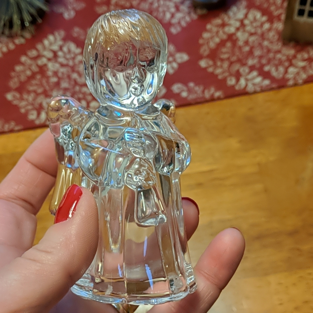 🎄Vintage Glass angel with candle holder
